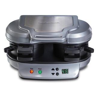 Hamilton Beach Dual Breakfast 1200 W Grey Sandwich Maker 25490