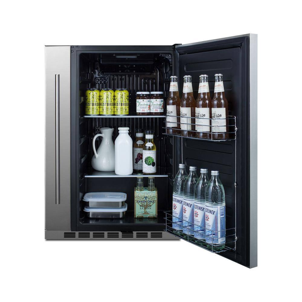 Summit Appliance 23.75 in. 3.1 cu. ft. Mini Fridge in Stainless Steel without Freezer FF19524