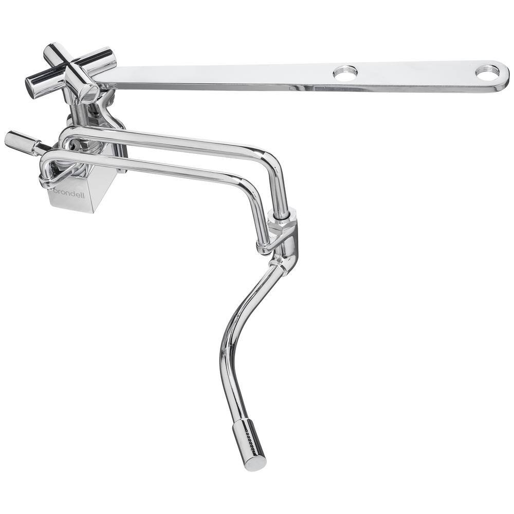 Brondell Side-Mounted All Metal Adjustable Spray Wand Ambient Temperature Non- Electric Bidet Attachment in Chrome SMB-15