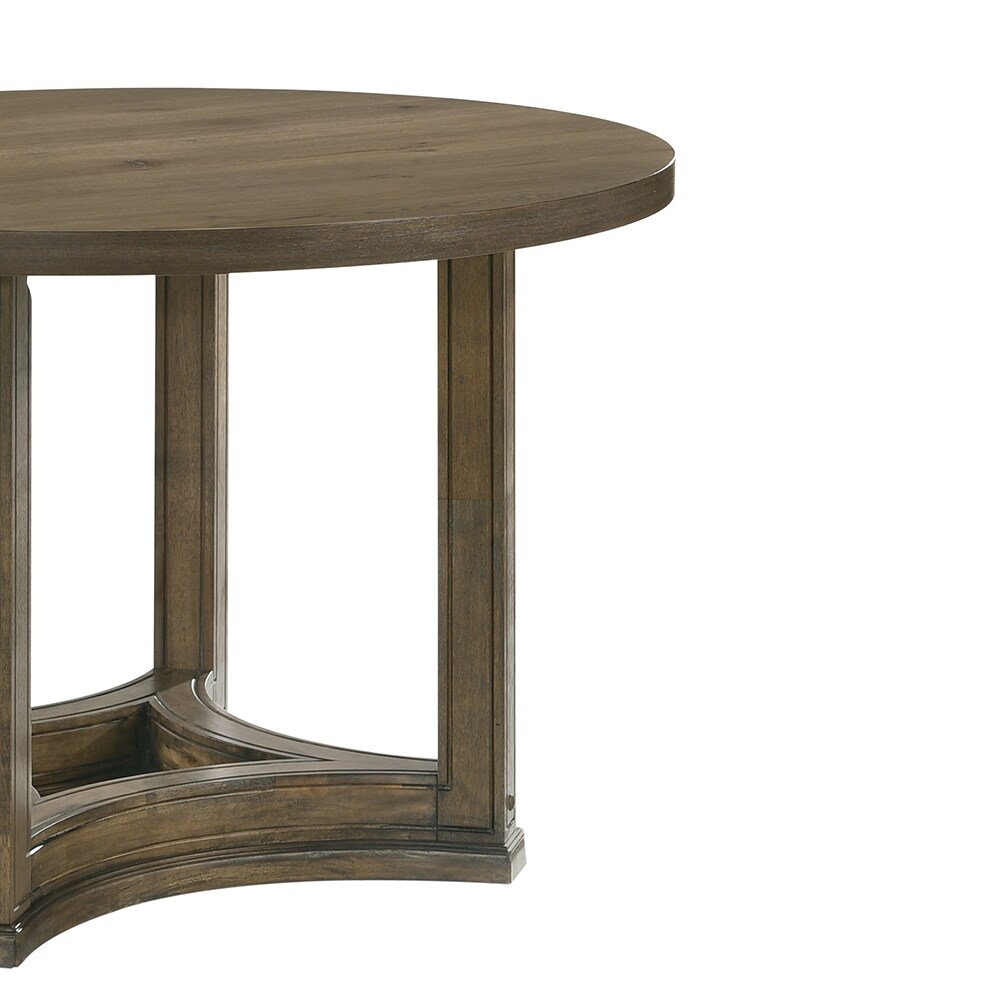 Parfield Round Dining Table in Walnut Finish   Walnut Finish