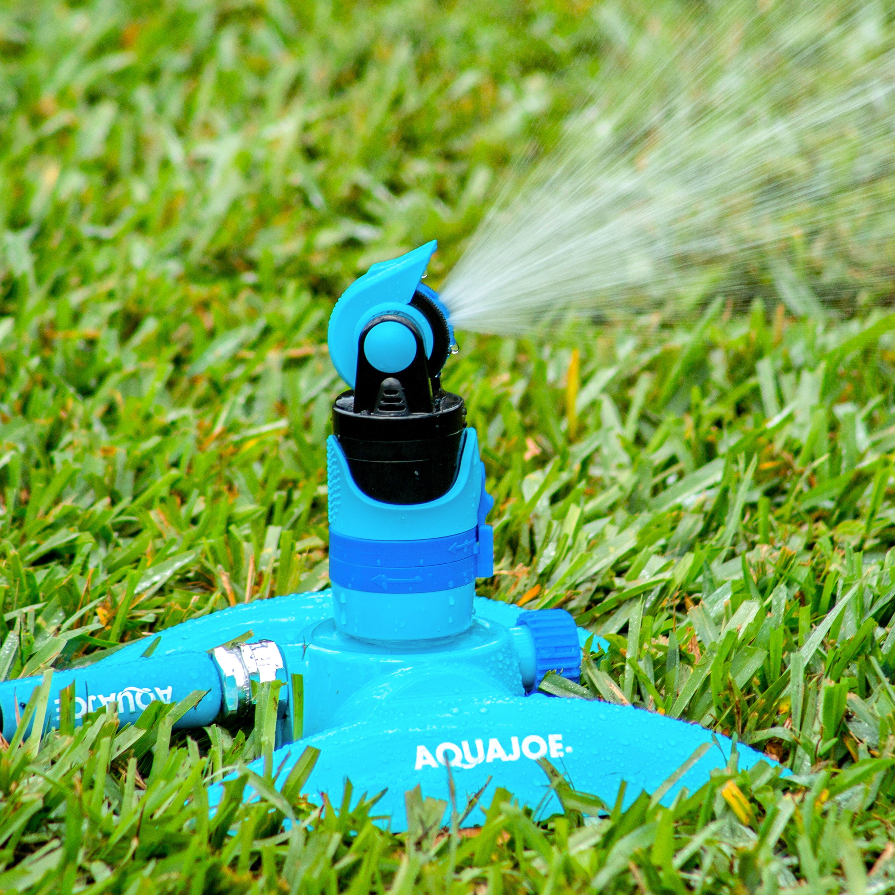 Aqua Joe 4-Pattern Turbo Drive 360-Degree Sprinkler， Customizable Coverage， 3，740 Sq. ft. Max Coverage