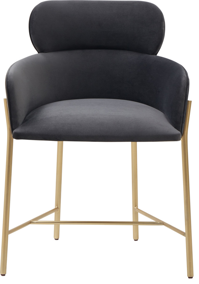 Safavieh Couture Charlize Velvet Dining Chair   Midcentury   Dining Chairs   by HedgeApple  Houzz