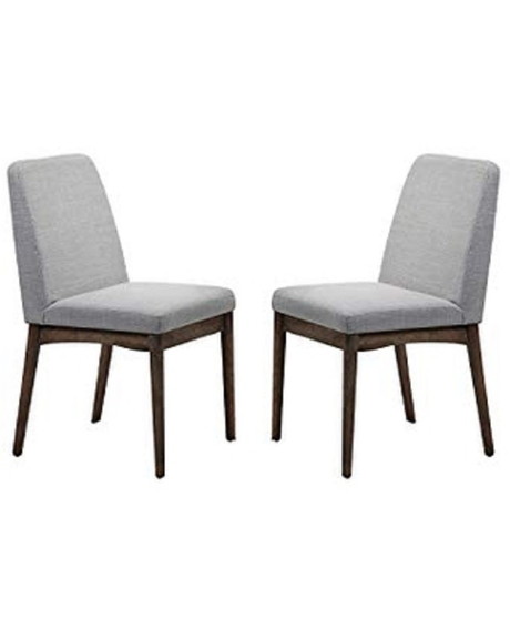 Mid Century Style Dining Chairs 2pcs Set Solid woo...