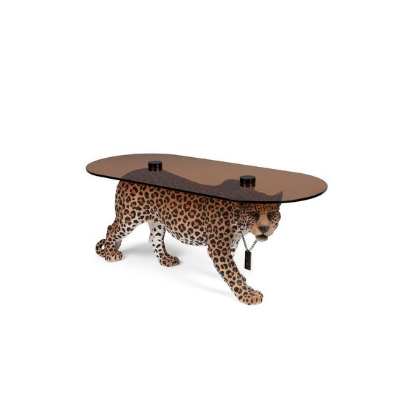 Bold Monkey Dope As Hell Spotted Panther Coffee Table