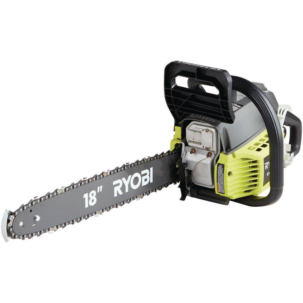 RYOBI 18 in. 38cc 2-Cycle Gas Chainsaw with Heavy Duty Case RY3818