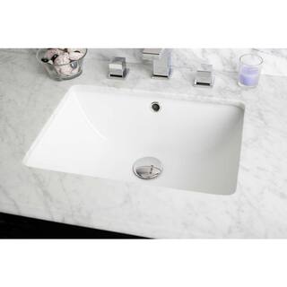 16-Gauge-Sinks 18.25 in. Undermount Bathroom Sink in White 16GS-20461