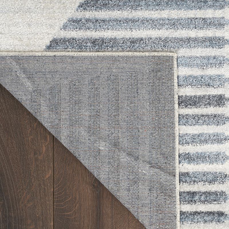 Nourison Astra Geometric Mid-Century Modern Washable Indoor Rug