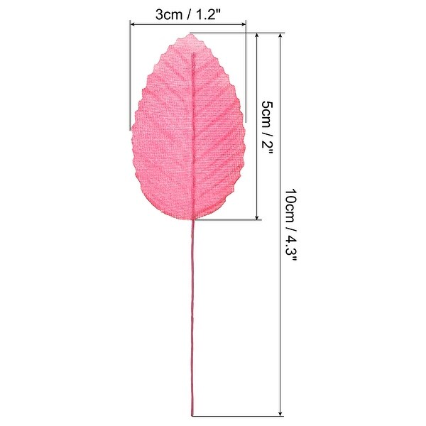 200Pcs Artificial Silk Leaf Fake Leaves Fake Rose Wire Crafts Leaves