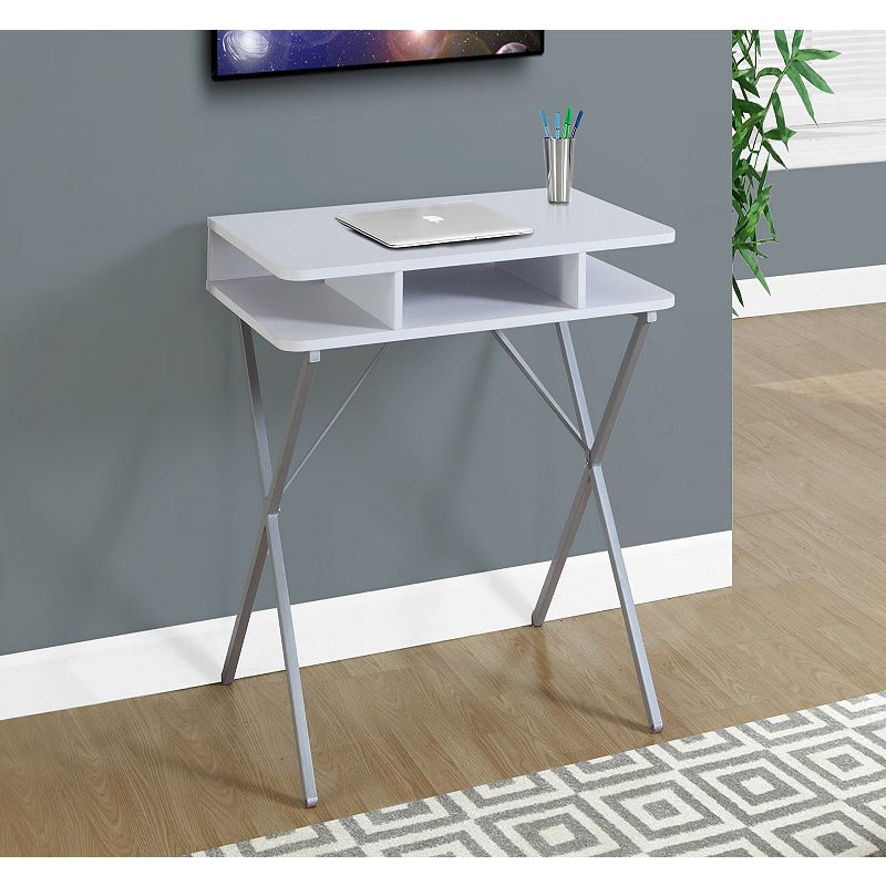 31.5 White Contemporary Rectangular Computer Desk