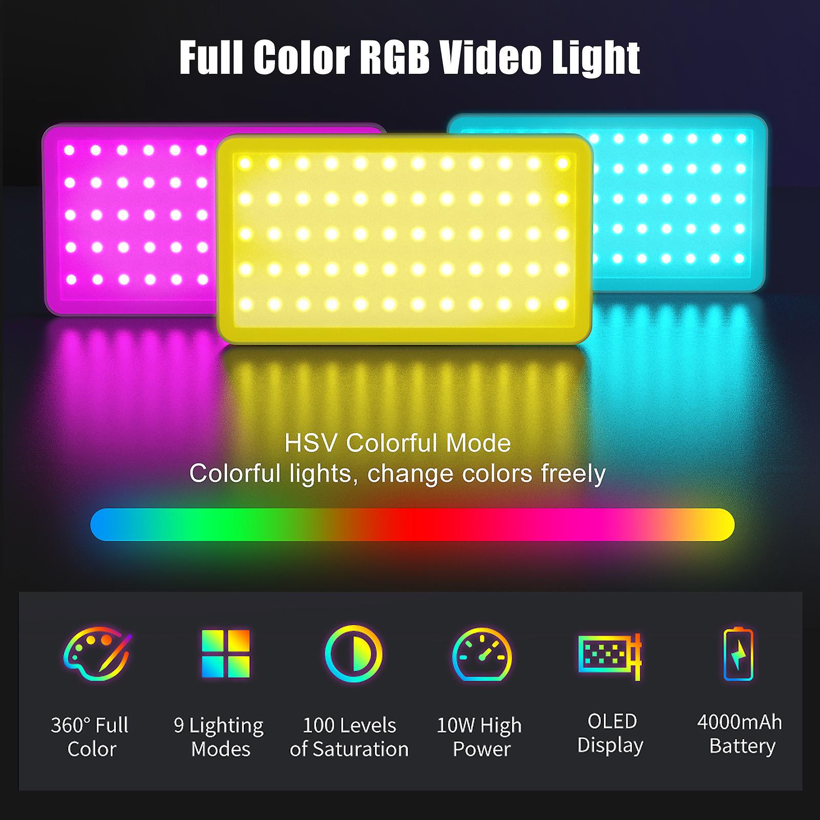 Rgb Mini Video Led Light Portable Full Color Fill Light For Camera Shooting Studio