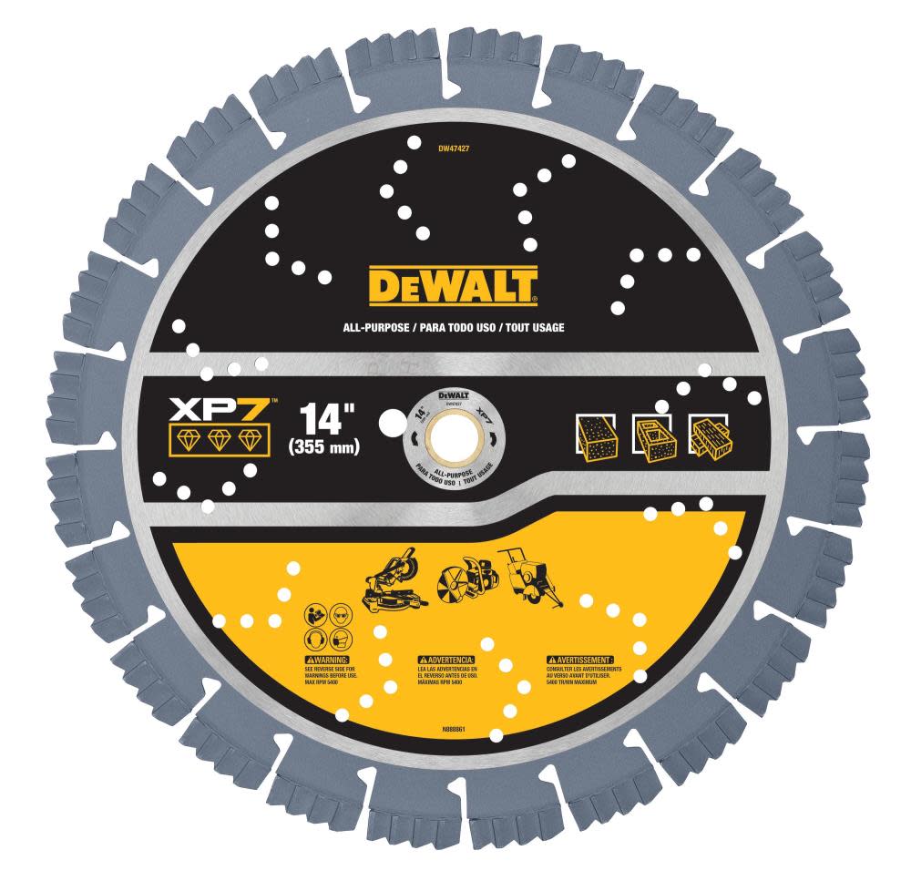 DEWALT Diamond Blade 14 SEGMENTED XP7 ALL PURPOSE