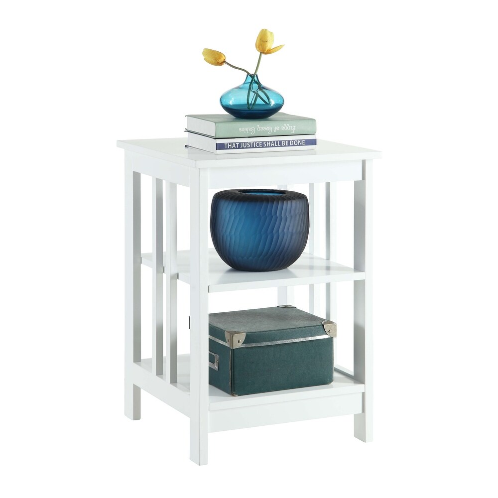 Convenience Concepts Mission End Table with Shelves