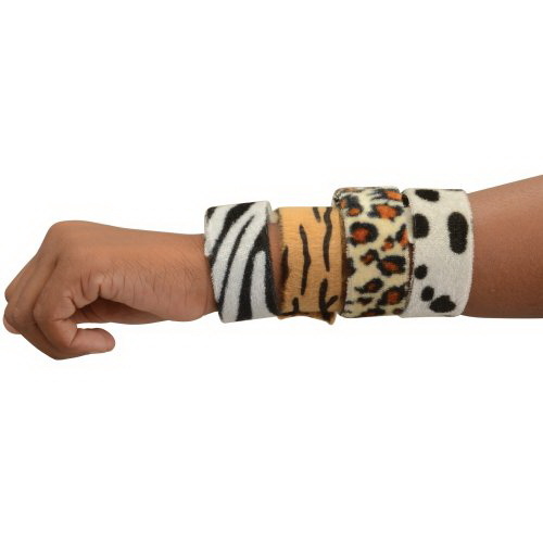 U.S. Toy JA856 Animal Print Slap Bracelets / 8 pc