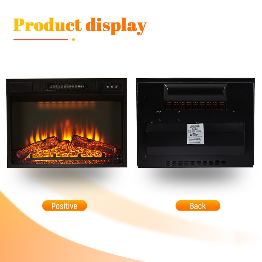 ELEGANT Electric Fireplace Heater Insert Wall Mounted