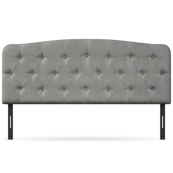 Costway Full Size Upholstered Headboard Only Adjust Button Tufted Faux - - 34824313