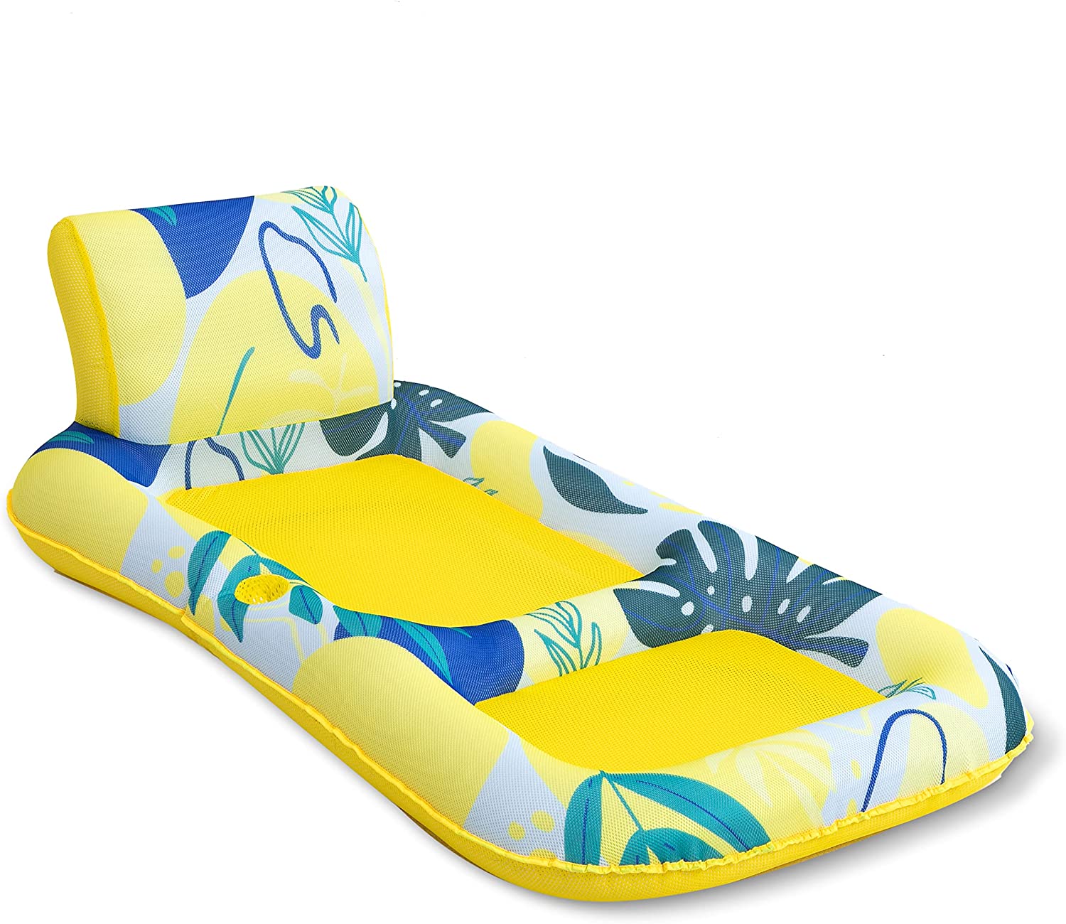 Clearance - Luxury Pool Lounge with Backrest, Yellow