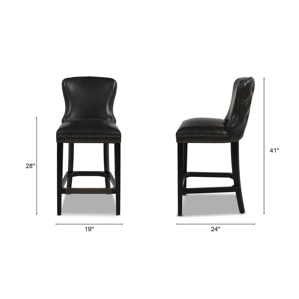 Sonoma Tufted Armless Counter or Bar Stools (Set of 2)