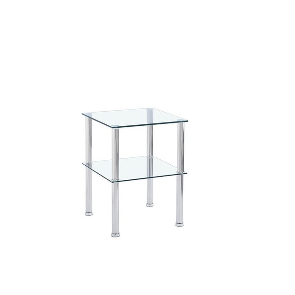 JASIWAY Modern Glass Two Layer Side Table