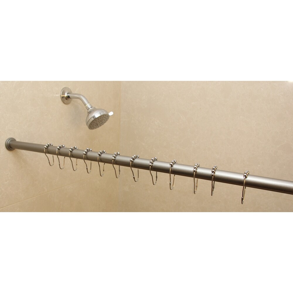 1 inch Adjustable Tension mounted Shower or Window Curtain Rod