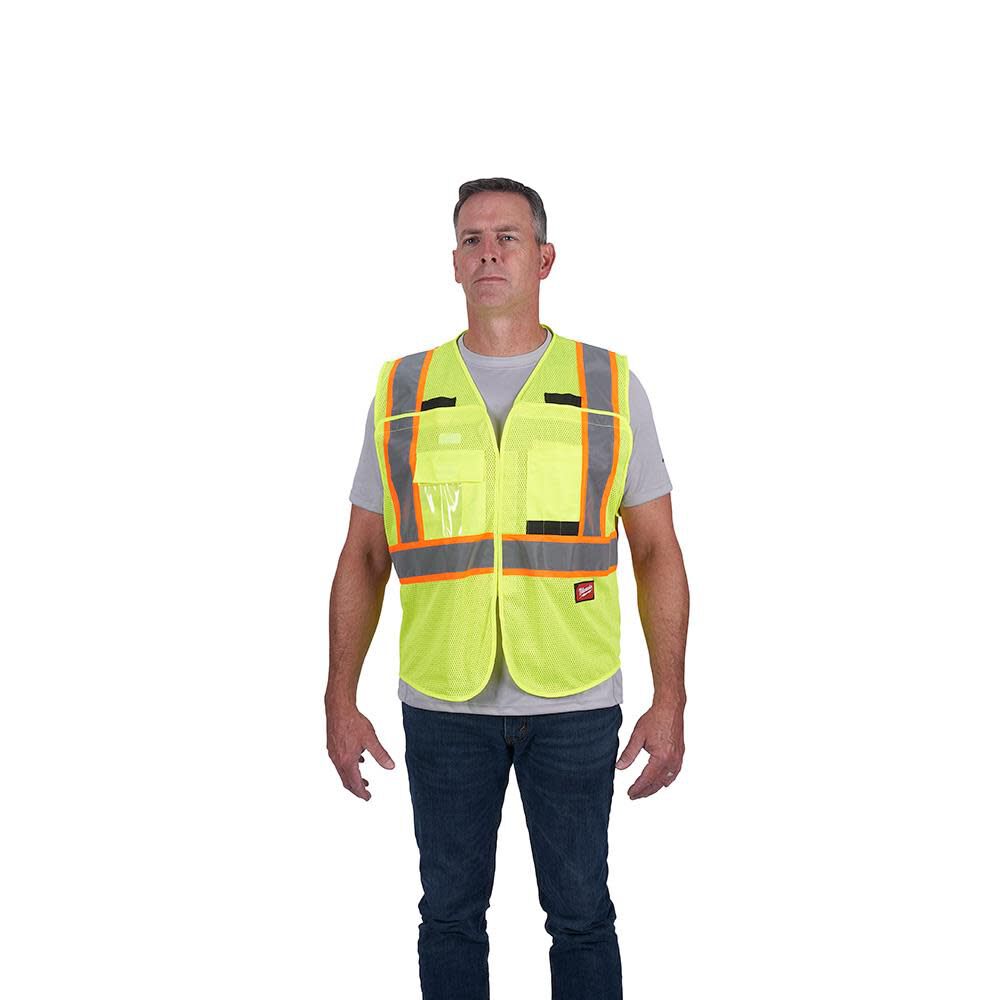 Milwaukee Class 2 Breakaway High Visibility Mesh Safety Vest 48-73-5171M910 from Milwaukee