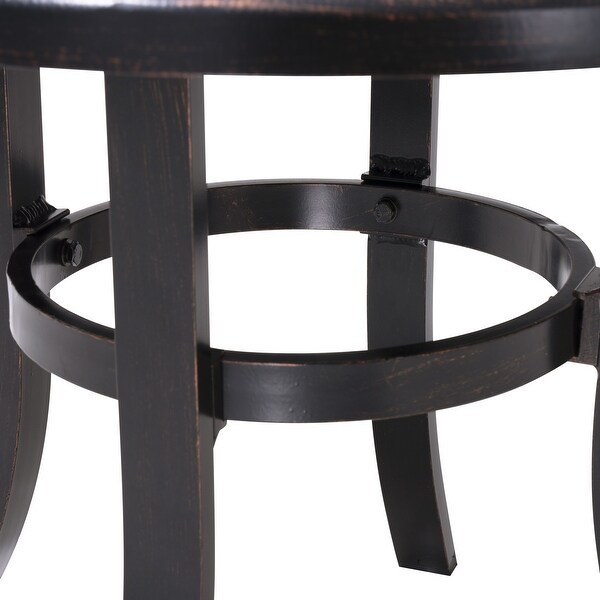 Cast Aluminum Patio Side Table Outdoor Round Table with Umbrella Hole