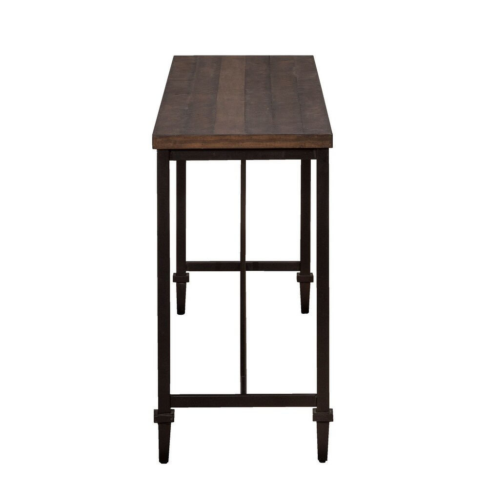 Hillsdale Furniture Trevino Metal Table  Distressed Walnut