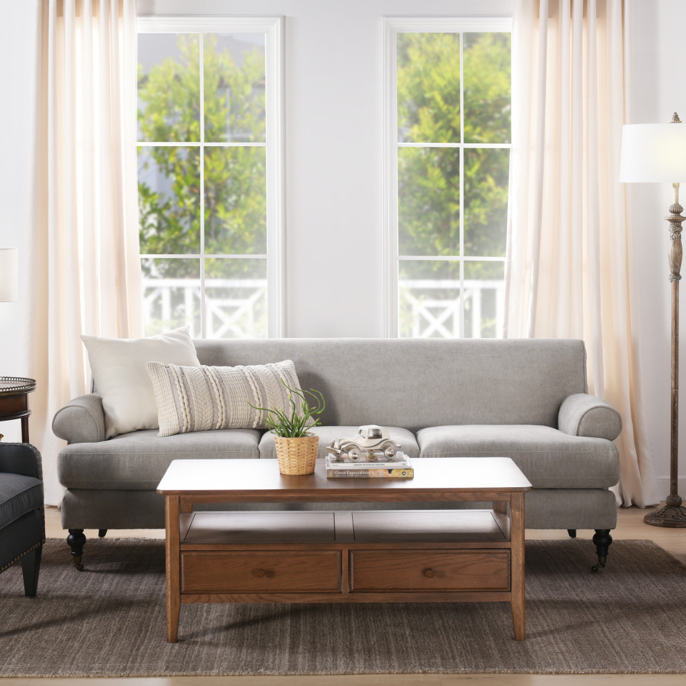 Alana Lawson Three Cushion Tight Back Sofa   Traditional   Sofas   by Jennifer Taylor Home  Houzz