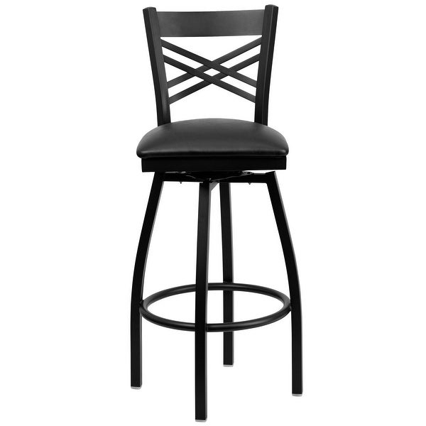 X'' Back Swivel Metal Barstool - 16.5