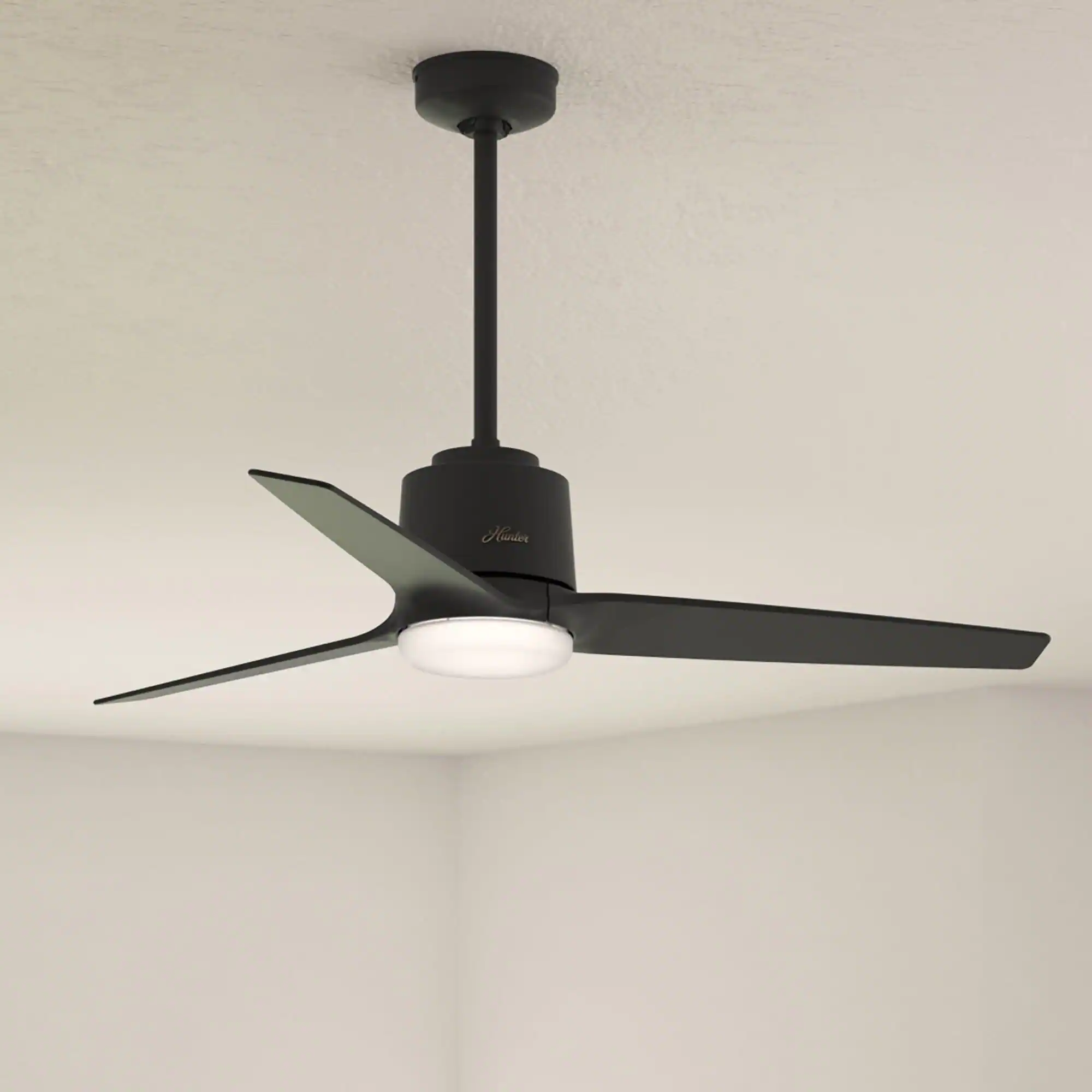 Moxie 52 in. Integrated LED Indoor Matte Black Ceiling Fan Light Remote Control