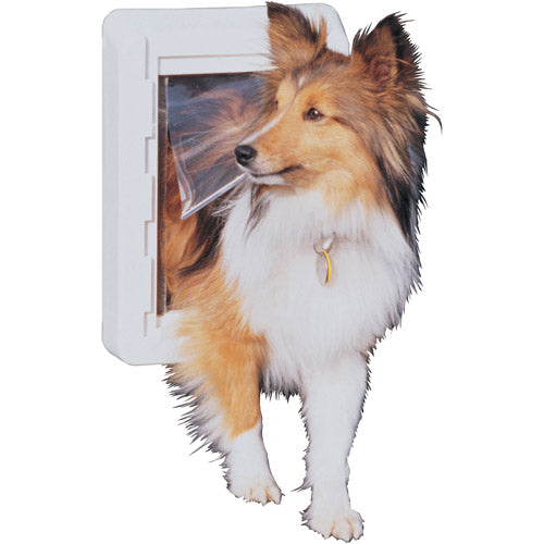 Ideal Ruff Weather Pet Door White， Small