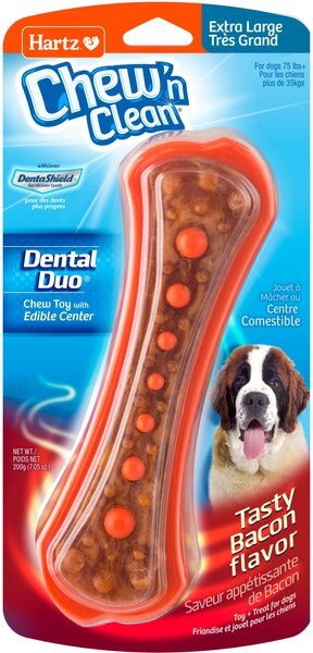 Hartz Chew 'n Clean Dental Duo Dog Treat and Chew Toy