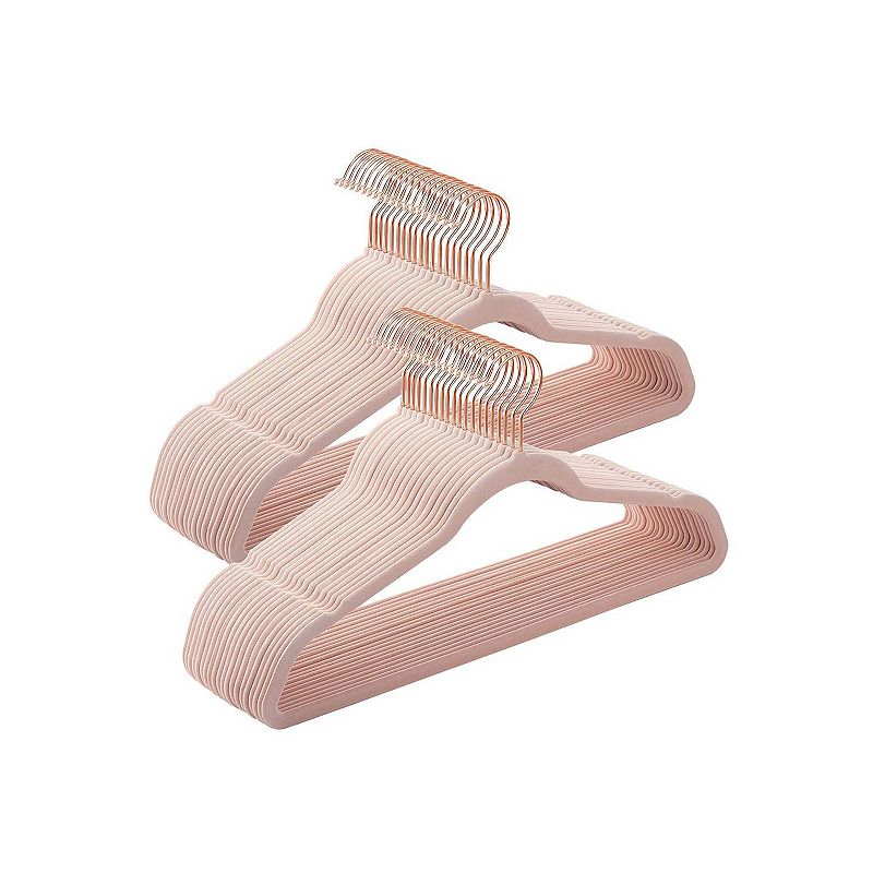 Pink Velvet Hangers 50 Pack for Coat