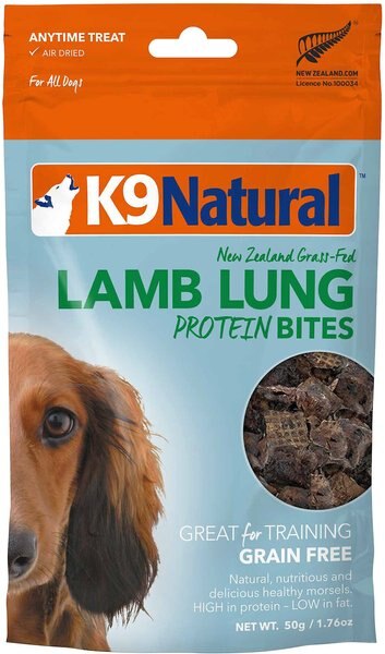 K9 Natural Lamb Lung Protein Bites Air-Dried Dog Treats