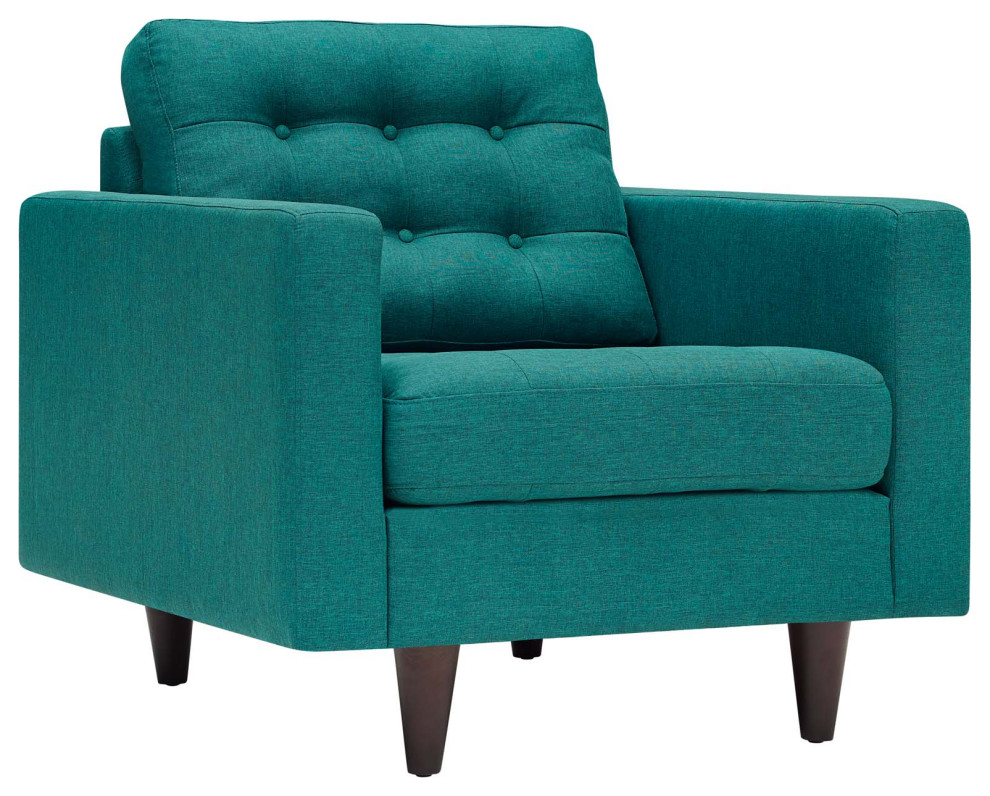 2 Piece Empress Armchair and Sofa Set  Upholstered Fabric   Midcentury   Sofas   by PARMA HOME  Houzz