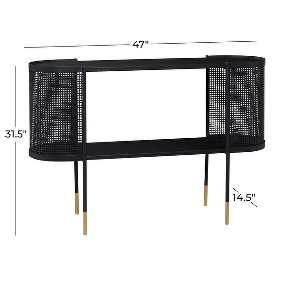 Black Iron Contemporary Console Table 32 x 47 x 15 - 47 x 15 x 32