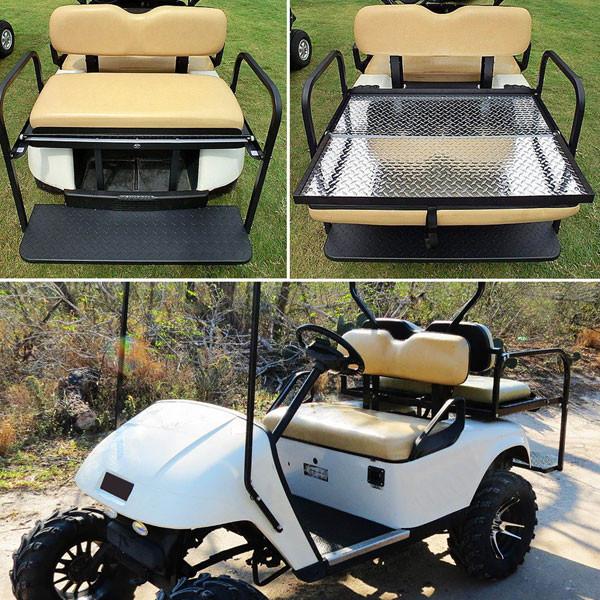 TheLAShop 2in1 Rear Flip Seat Kit for EZGO Golf Cart TXT Model