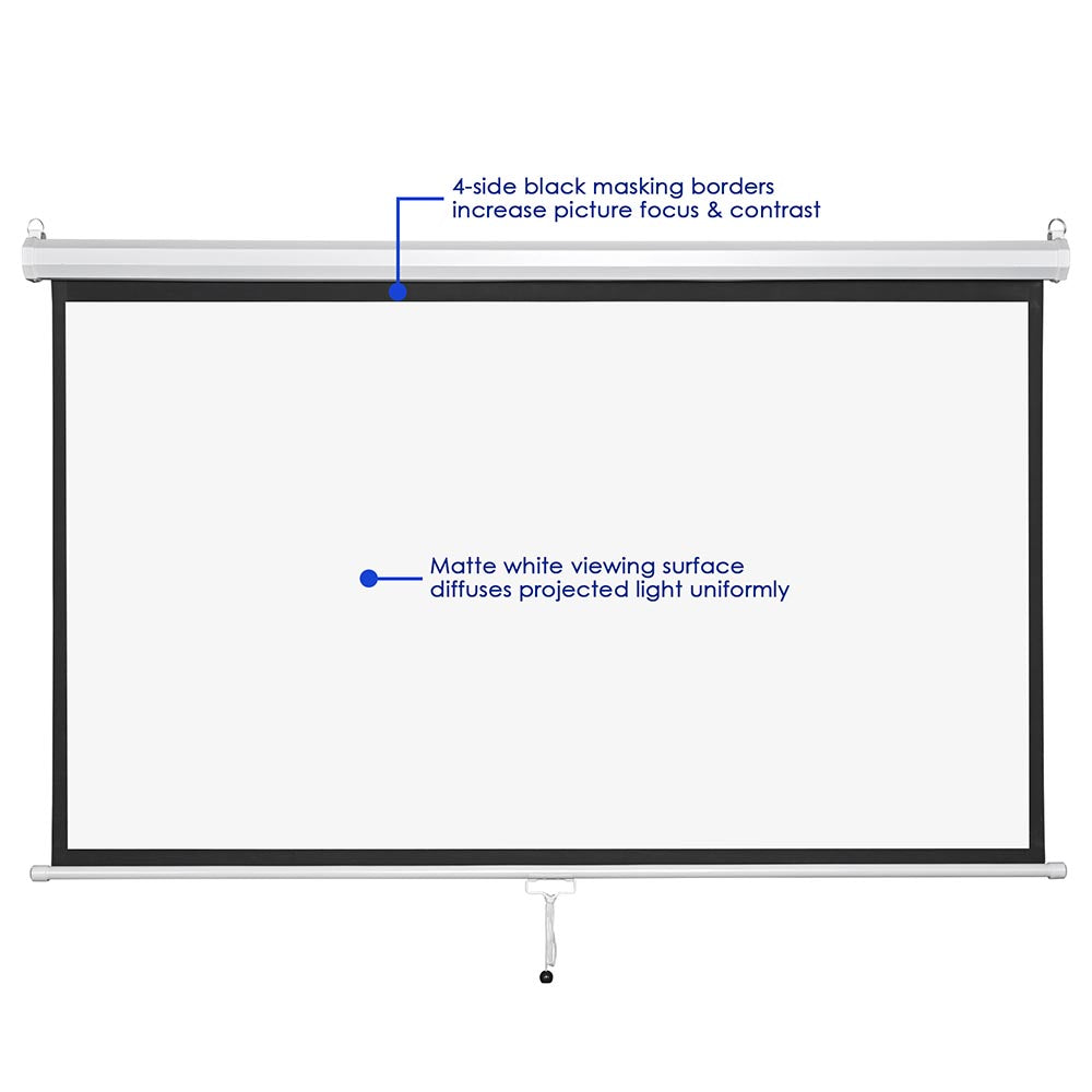 InstaHibit 16:9 Retractable Manual Projection Screen 72