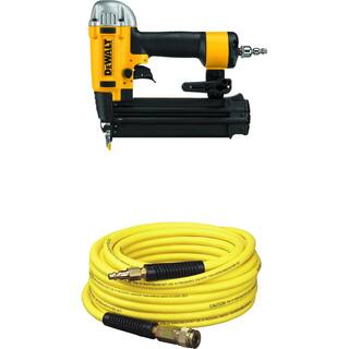 DW Pneumatic 18-Gauge Brad Nailer and 50 ft. x 14 in. Air Hose DWFP12233DWFP1450D