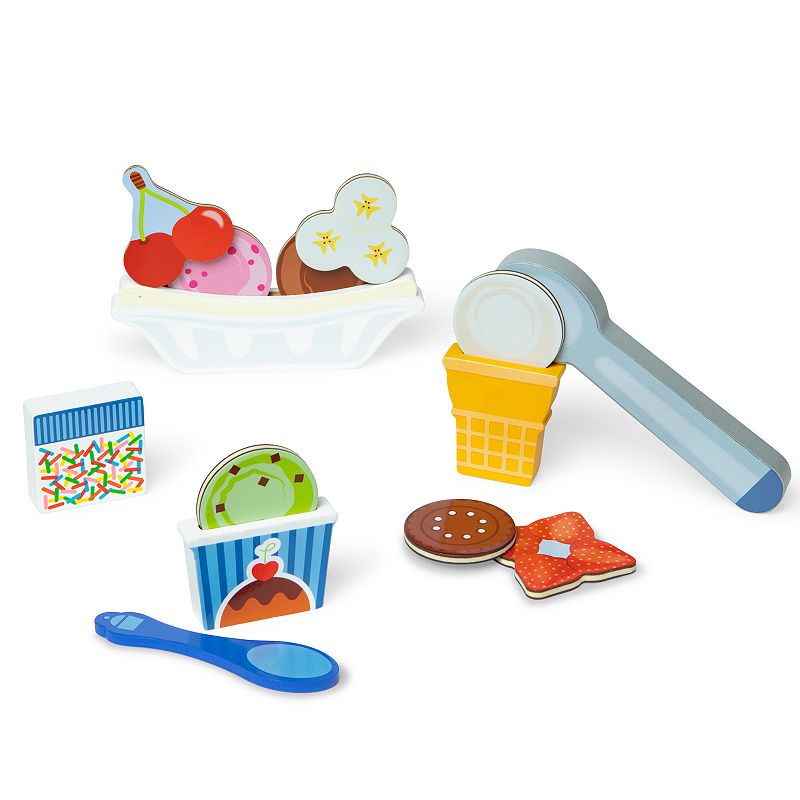 Melissa and Doug Ice Cream Wooden Magnetic Puzzle Play Set