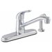 Exquisite Single-Handle Kitchen Faucet with White Spray， Chrome