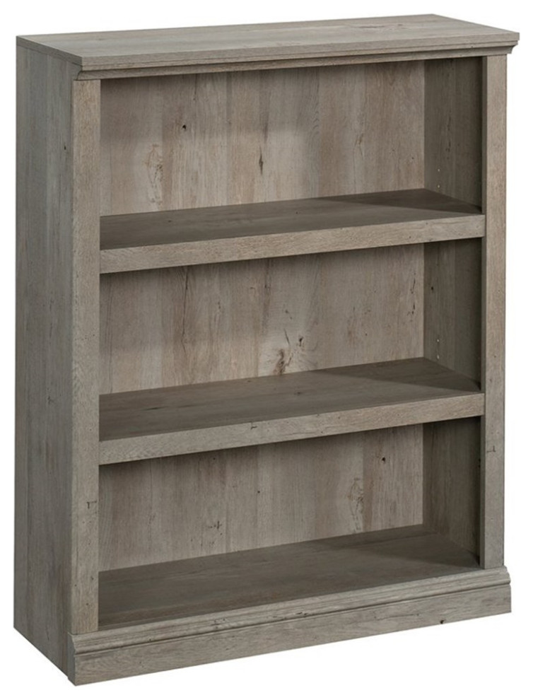 Pemberly Row 3 Shelf Modern Engineered Wood Bookcase in Mystic Oak   Farmhouse   Bookcases   by Homesquare  Houzz