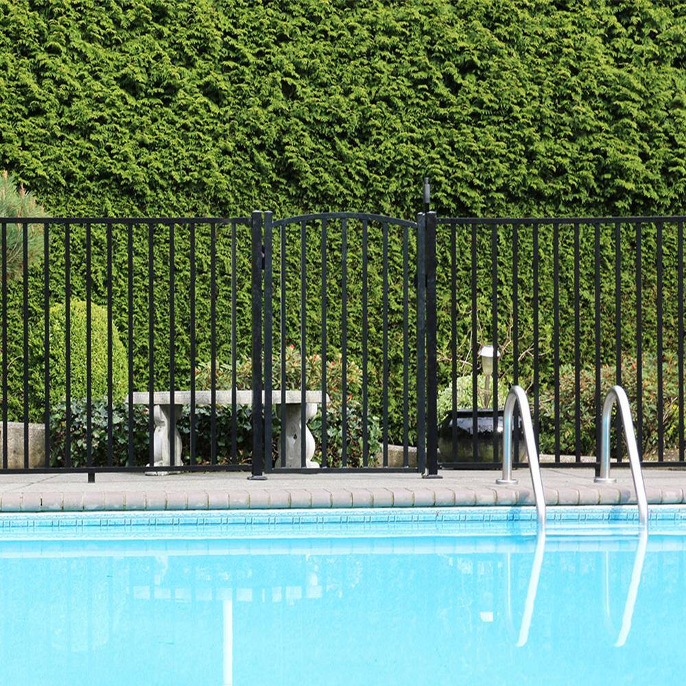 PEAK Aquatine 3 ft. x 4 ft. Black Aluminum Fence Pool Gate 56163