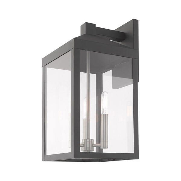 Livex Lighting Nyack 3-Light Outdoor Wall Lantern - 8.25