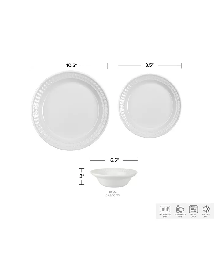 Portmeirion Botanic Garden Harmony 12 Piece Dinnerware Set Service for 4