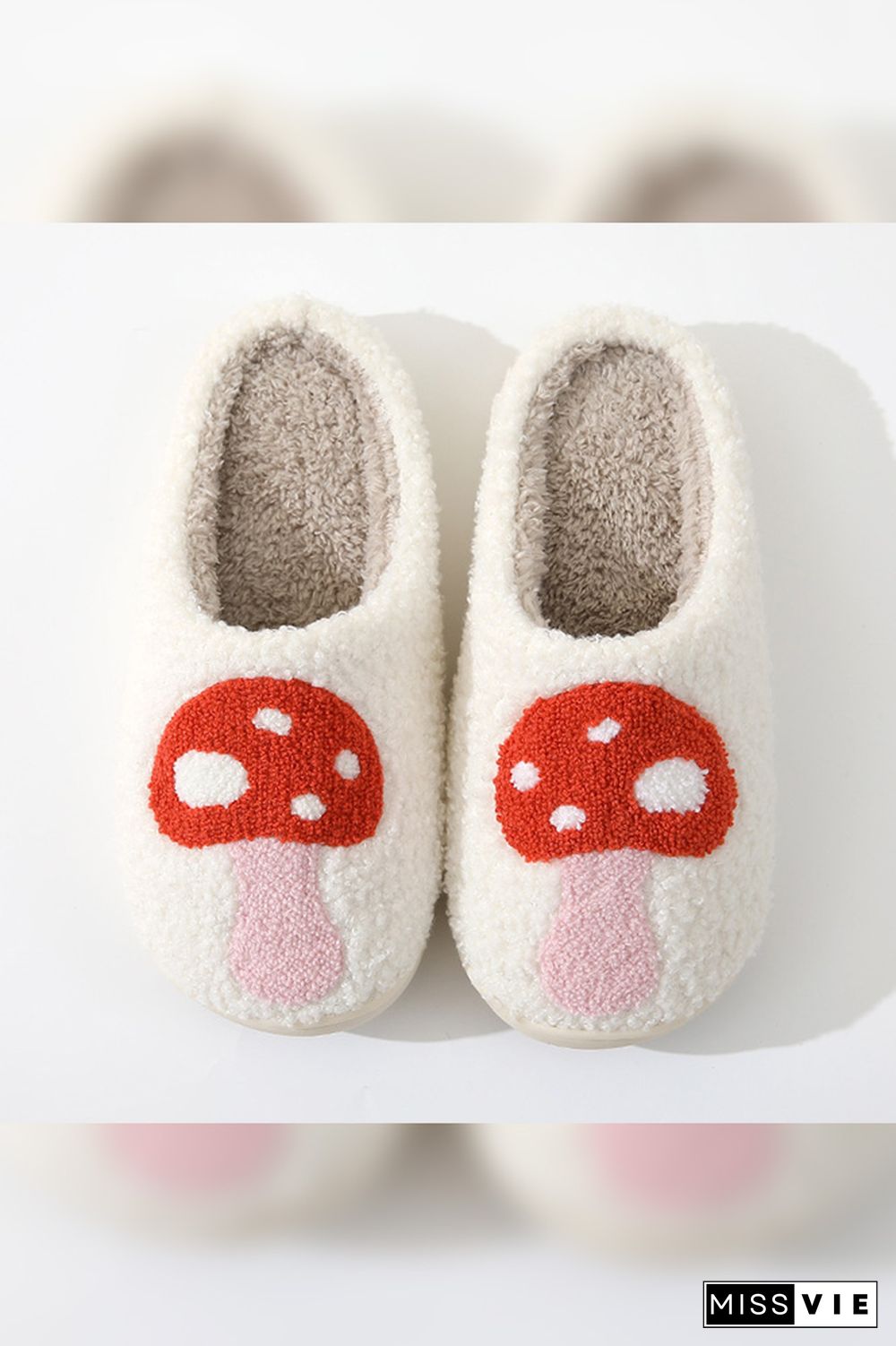 Mushroom Fluffy Slippers