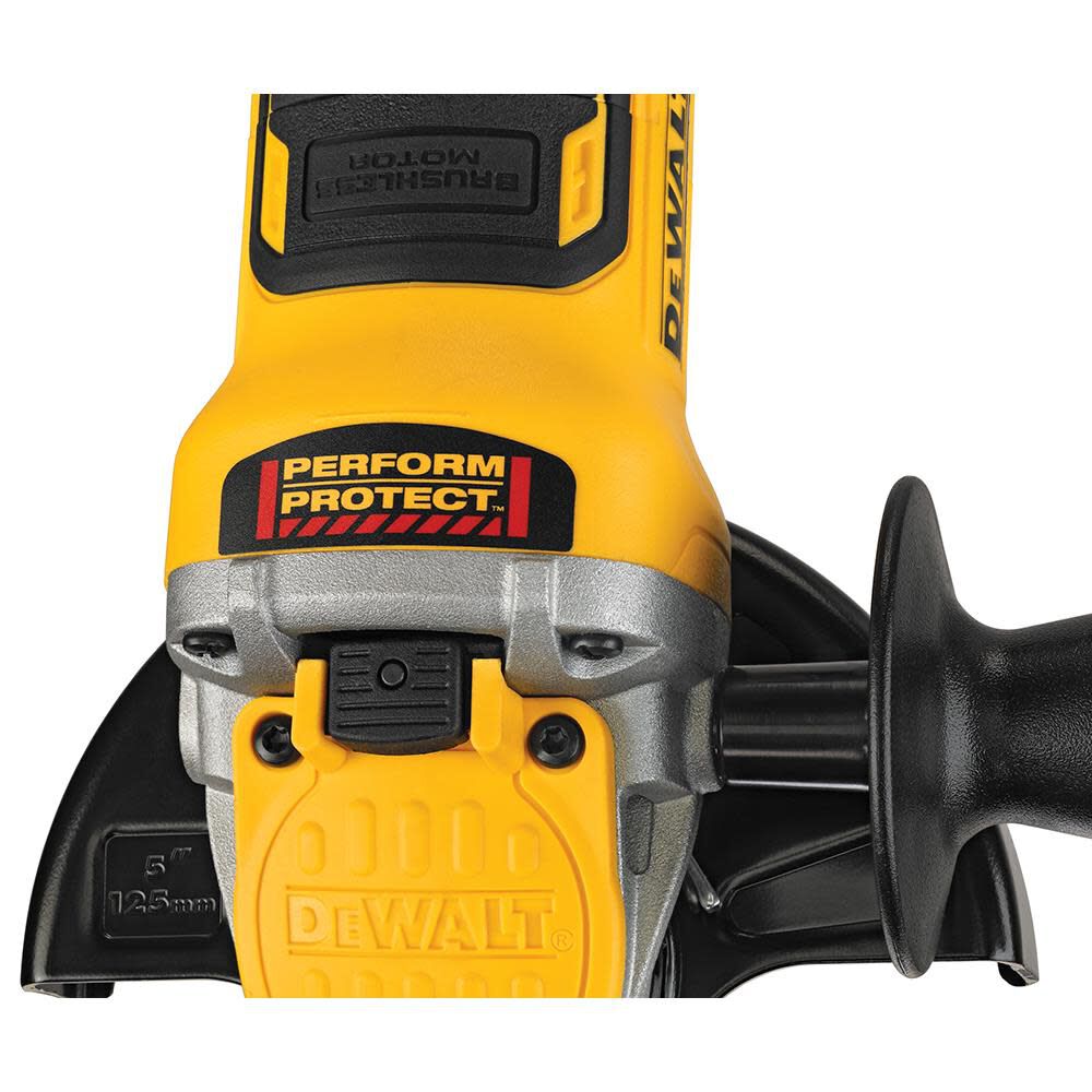 DW 20V MAX* POWER DETECT XR Brushless 4-1/2-5In Small Angle Grinder Kit DCG415W1 from DW