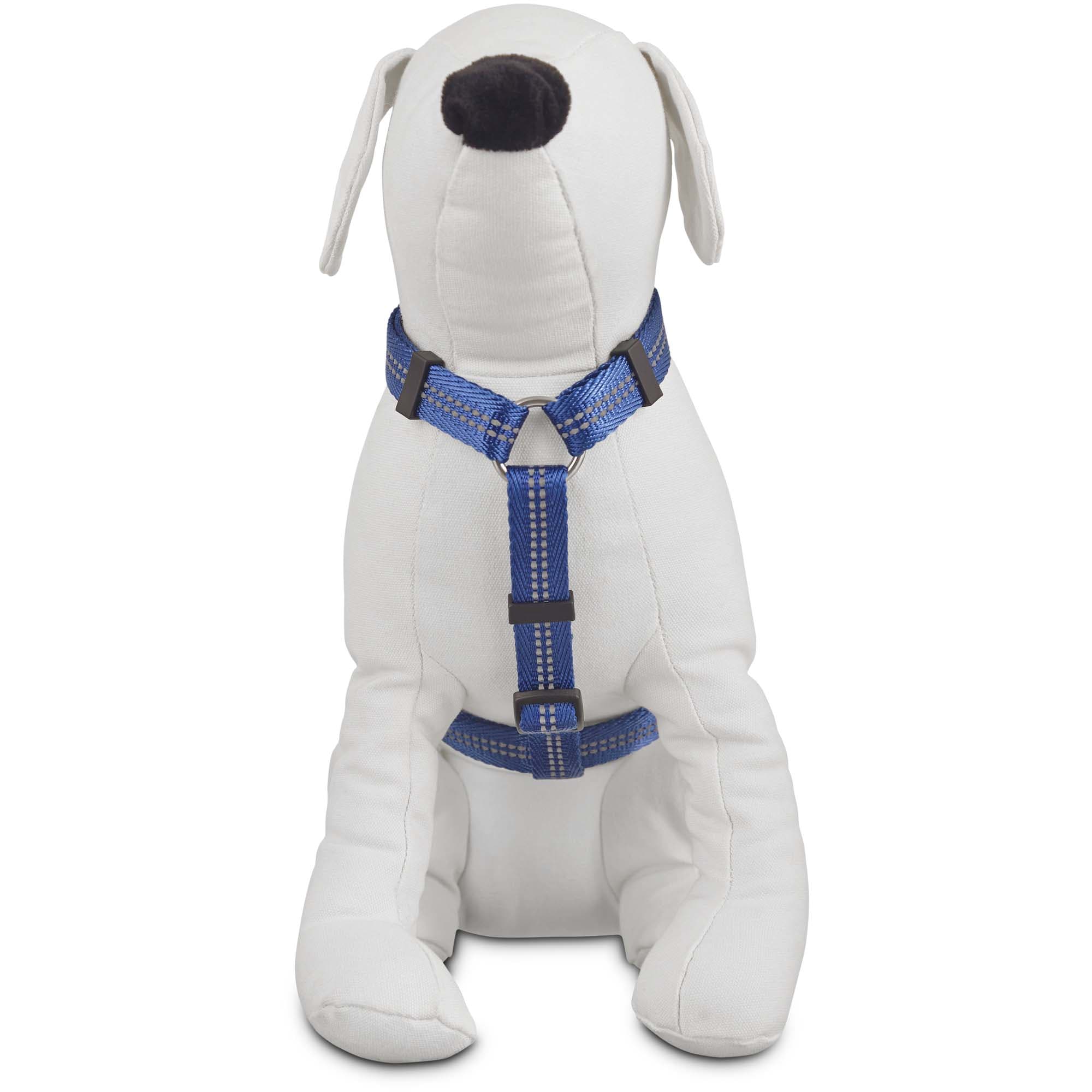 YOULY Reflective Adjustable Padded Blue Dog Harness， Small