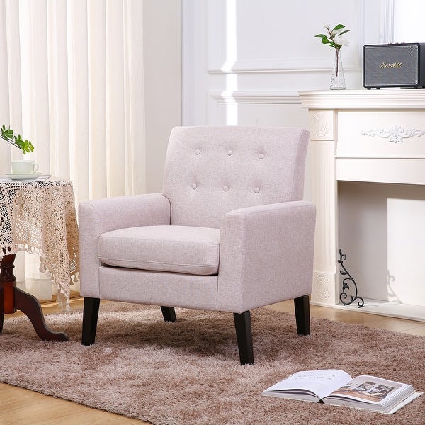 Tufted Upholstered Comfy Reading Accent Chairs Sofa