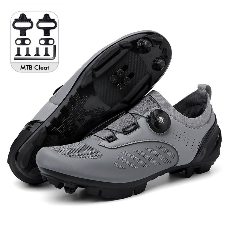 MTB Cycling Shoes Men Self locking Cleat Speed Road Bike Sneakers Racing Bicycle Shoes Women Flat Mountain SPD Clits Footwear