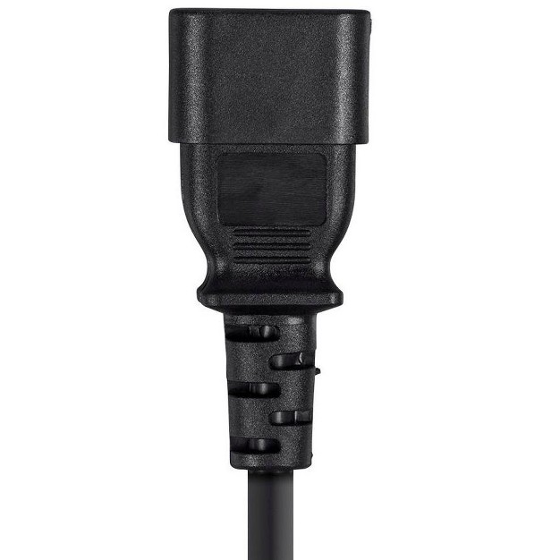 Monoprice 3 prong Extension Cord 6 Feet Black Iec 60320 C14 To Iec 60320 C13 18awg 13a 125v